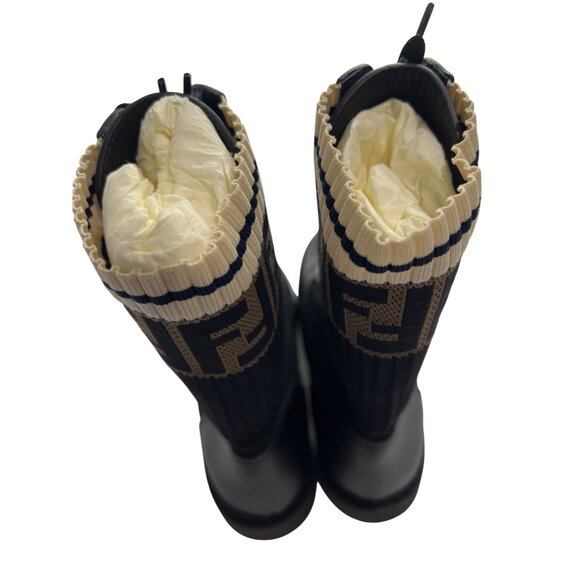 Fendi Rockoko Leather Boots in Black - Picture 5 of 8